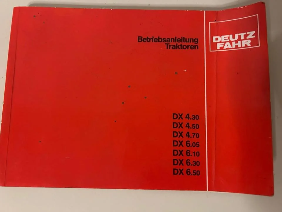 Deutz Benutzerhandbuch DX 4.30 4.50 4.70 6.05 6.10 6.30 6.50